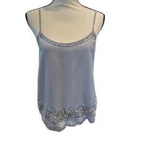 Women’s Express Open Back Gray Sequin Tank Top. Size Small